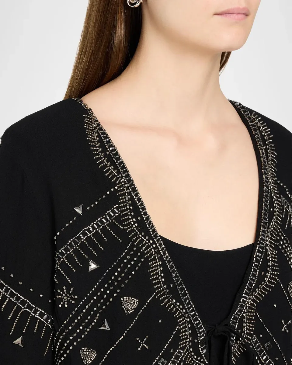 Ramy Brook Andreas Beaded Tie-Front Top | Thumbnail 5 Ramy Brook Andreas Beaded Tie-Front Top | Thumbnail 5