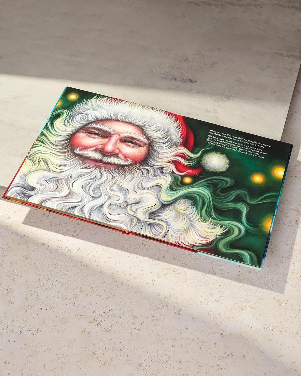 Twas the Night Before Christmas ' 18K Yellow Gold & Crystal Embellished Book | Thumbnail 8 Twas the Night Before Christmas ' 18K Yellow Gold & Crystal Embellished Book | Thumbnail 8