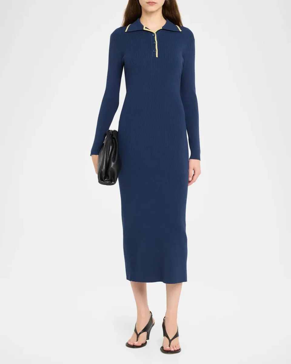 Toccin Carter Rib-Knit Self-Belt Midi Dress | Thumbnail 2 Toccin Carter Rib-Knit Self-Belt Midi Dress | Thumbnail 2