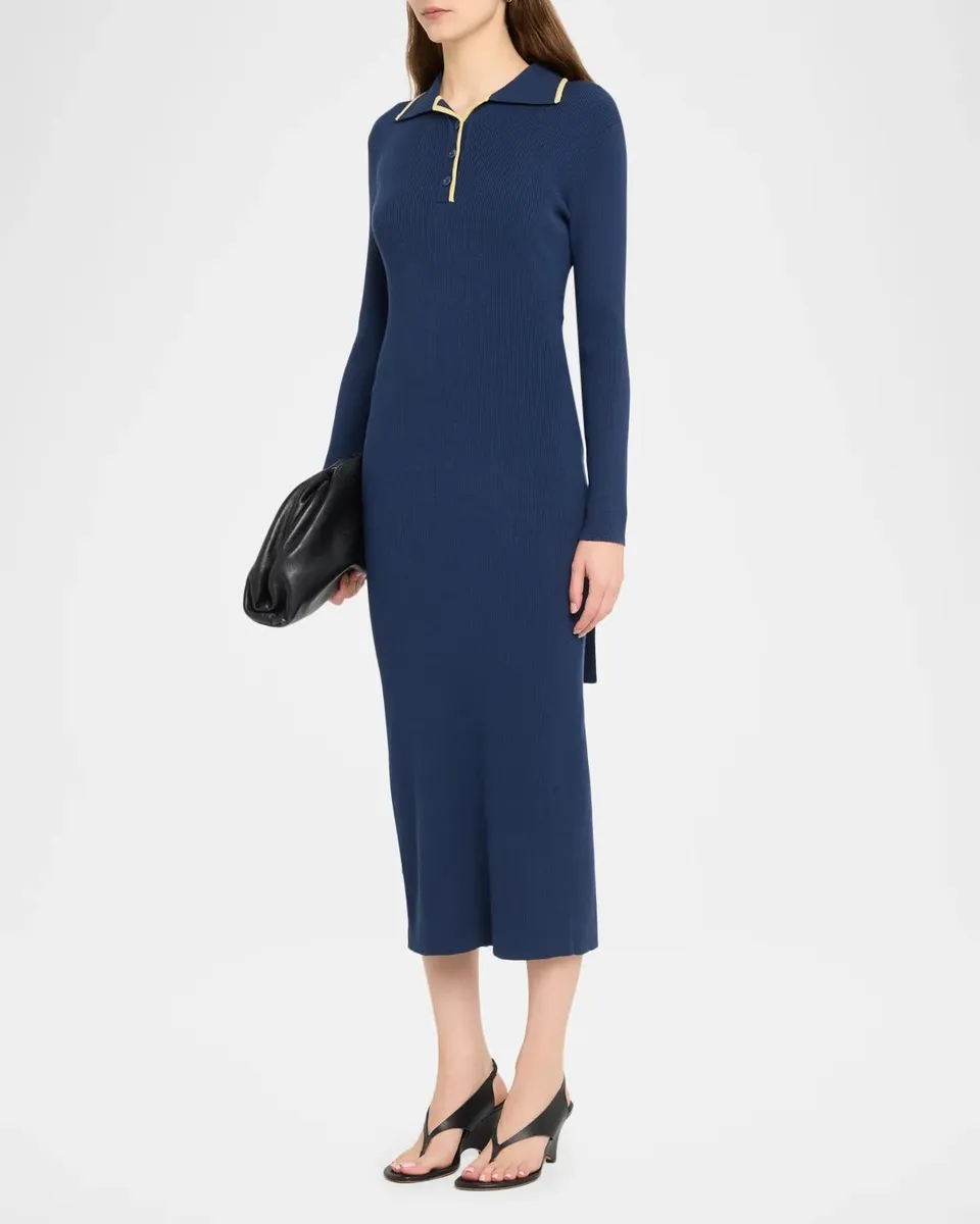 Toccin Carter Rib-Knit Self-Belt Midi Dress | Thumbnail 4 Toccin Carter Rib-Knit Self-Belt Midi Dress | Thumbnail 4
