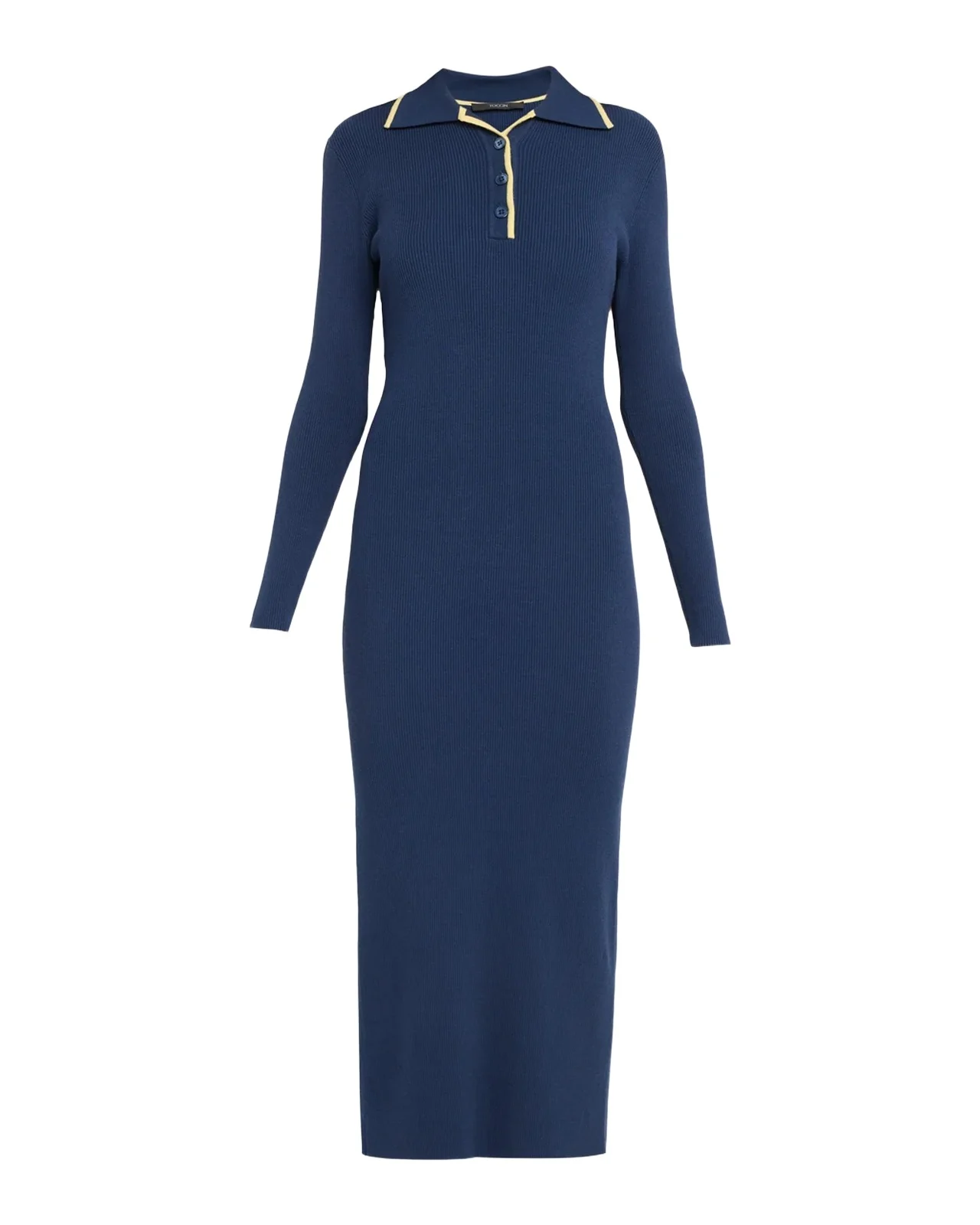 Toccin Carter Rib-Knit Self-Belt Midi Dress