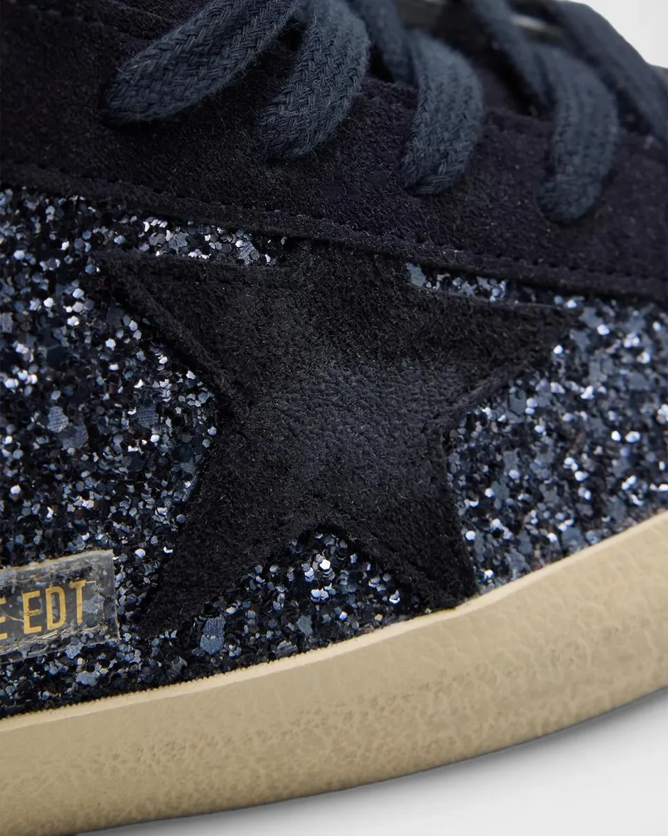 Golden Goose Super Star Glitter & Suede Low-Top Sneakers | Thumbnail 6