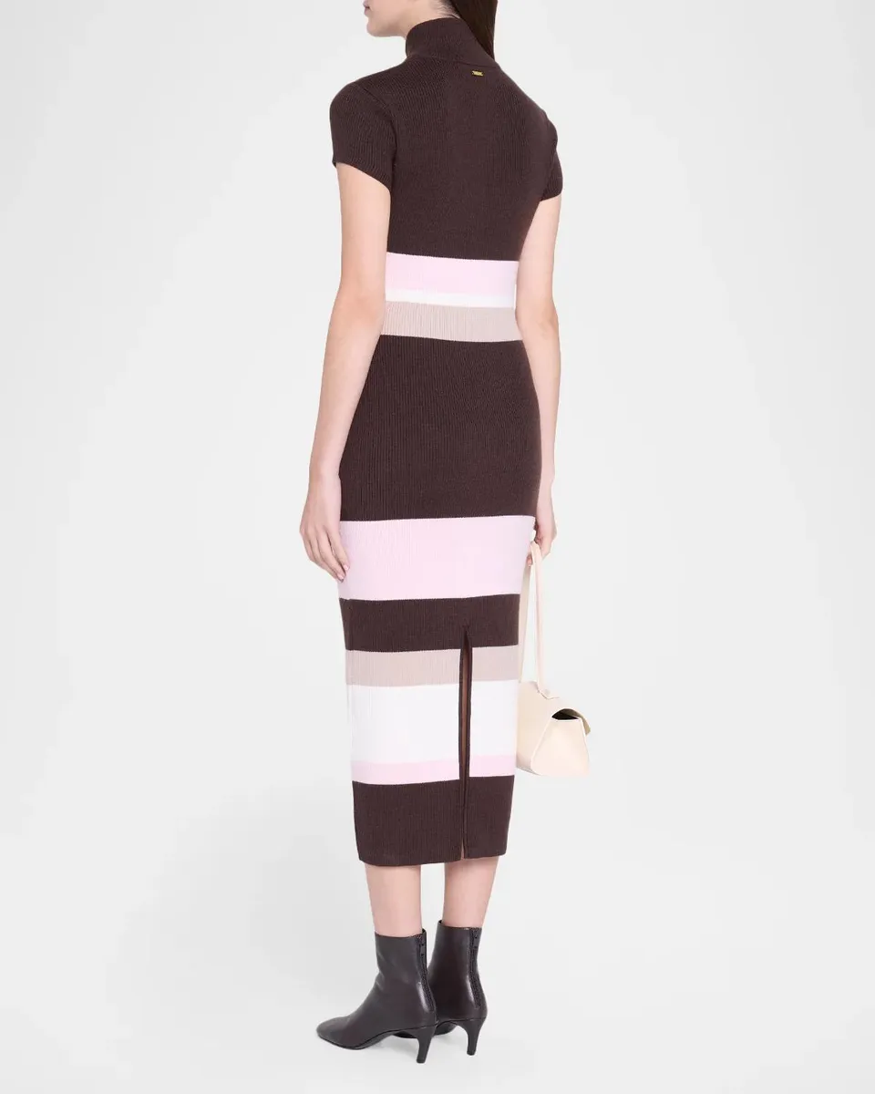Toccin Dasha Striped Cap-Sleeve Midi Dress | Thumbnail 3