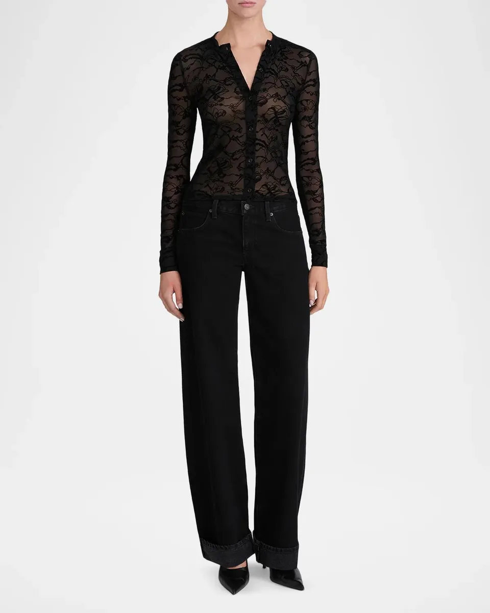 Frame The Cuffed Low Bow Jeans | Thumbnail 2 Frame The Cuffed Low Bow Jeans | Thumbnail 2