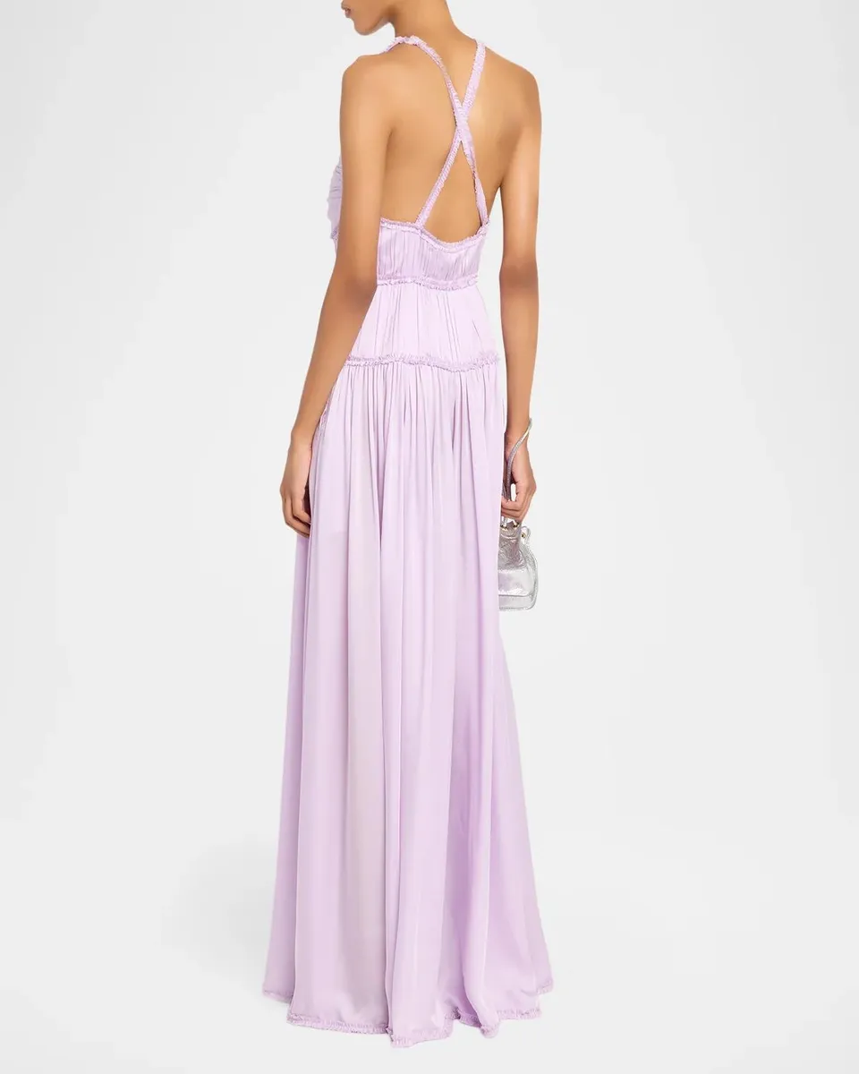 Ulla Johnson Demetra Ruched Silk Gown | Thumbnail 3 Ulla Johnson Demetra Ruched Silk Gown | Thumbnail 3