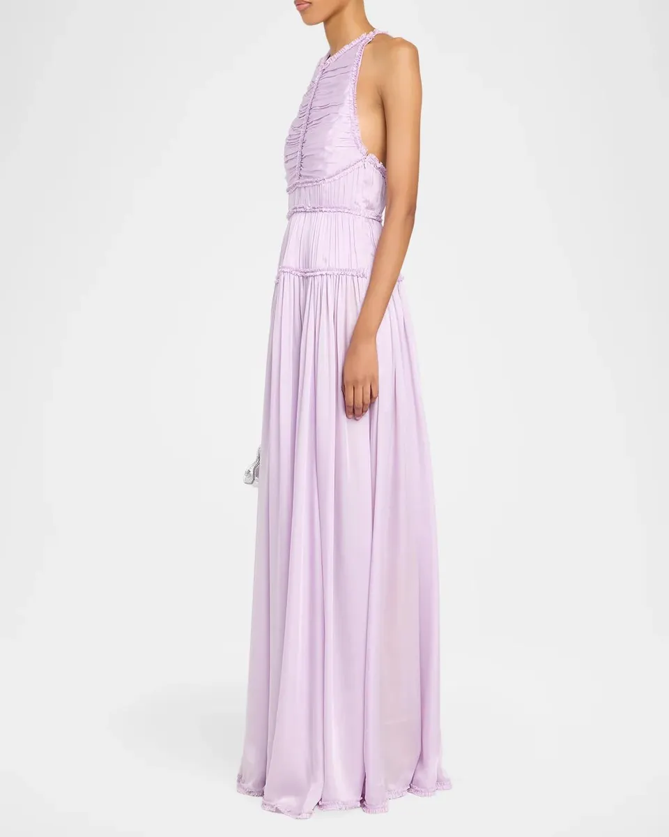 Ulla Johnson Demetra Ruched Silk Gown | Thumbnail 4 Ulla Johnson Demetra Ruched Silk Gown | Thumbnail 4