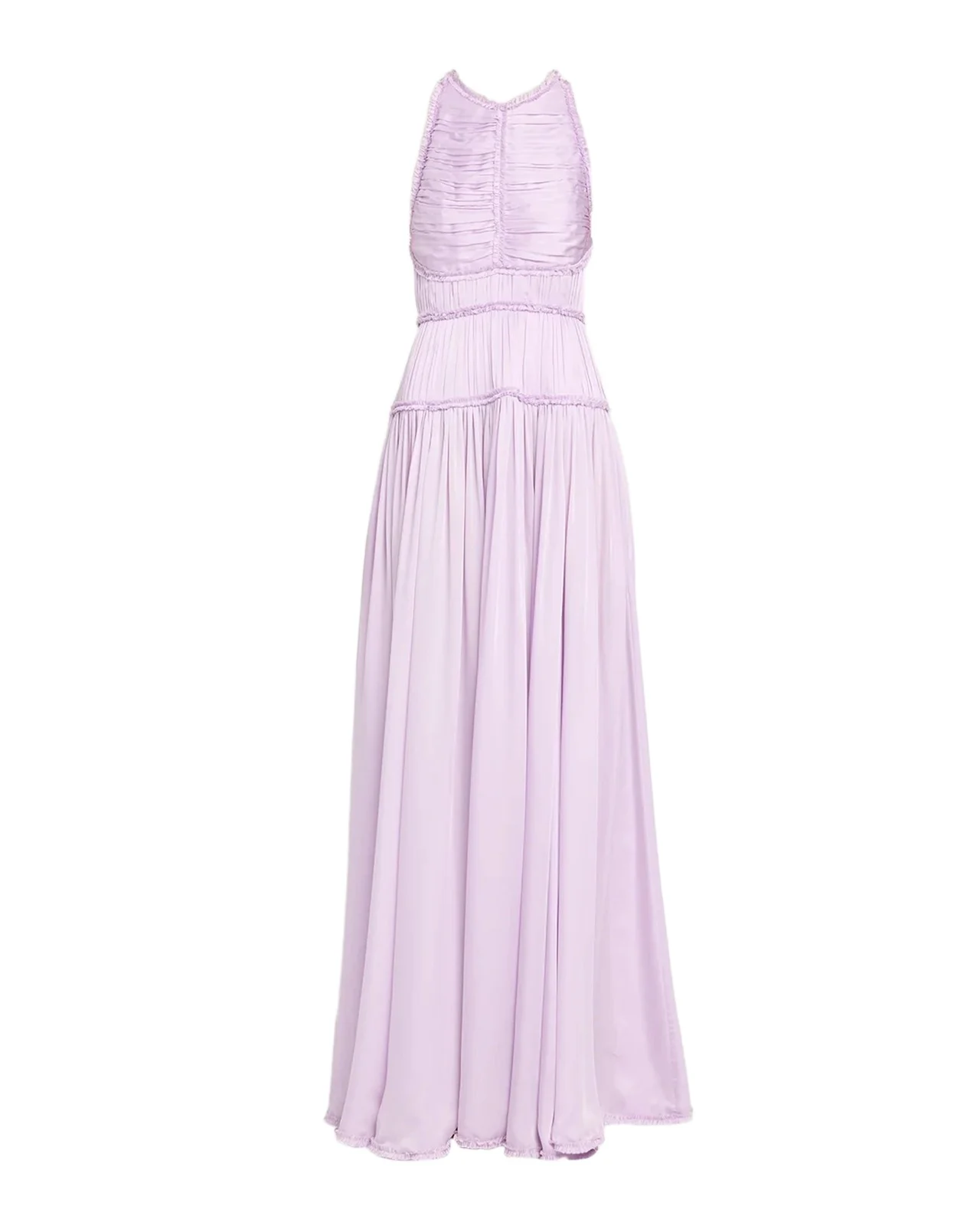 Demetra Ruched Silk Gown