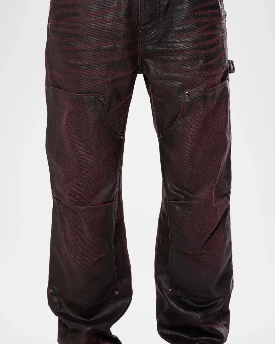 PURPLE Men's Patent Vintage Whiskered Jeans | Thumbnail 5 PURPLE Men's Patent Vintage Whiskered Jeans | Thumbnail 5