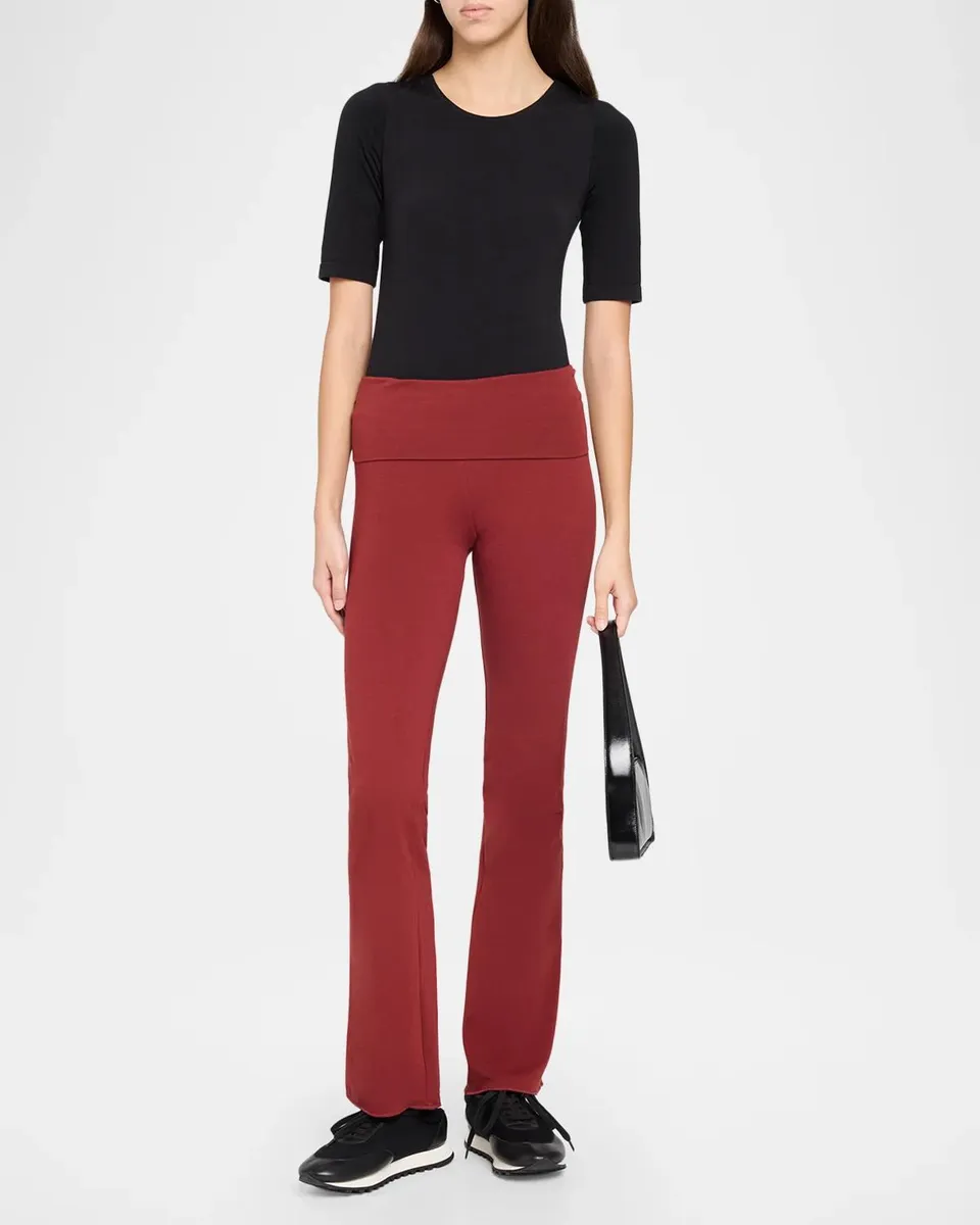 Skims Cotton Jersey Foldover Flare-Leg Pants | Thumbnail 2 Skims Cotton Jersey Foldover Flare-Leg Pants | Thumbnail 2
