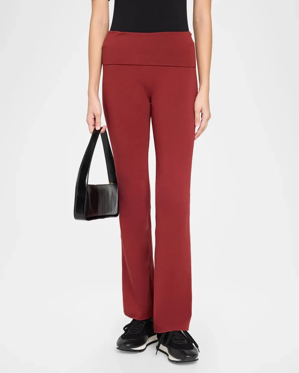 Skims Cotton Jersey Foldover Flare-Leg Pants | Thumbnail 4 Skims Cotton Jersey Foldover Flare-Leg Pants | Thumbnail 4