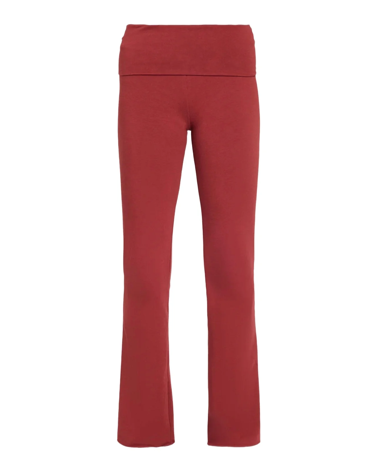 Skims Cotton Jersey Foldover Flare-Leg Pants