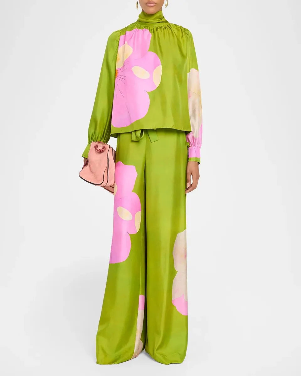 Ulla Johnson x Cassi Namoda Julien Wide-Leg Silk Pants | Thumbnail 2 Ulla Johnson x Cassi Namoda Julien Wide-Leg Silk Pants | Thumbnail 2