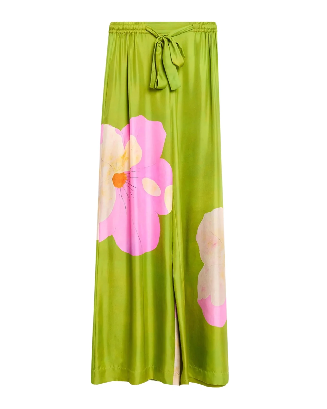 Ulla Johnson x Cassi Namoda Julien Wide-Leg Silk Pants