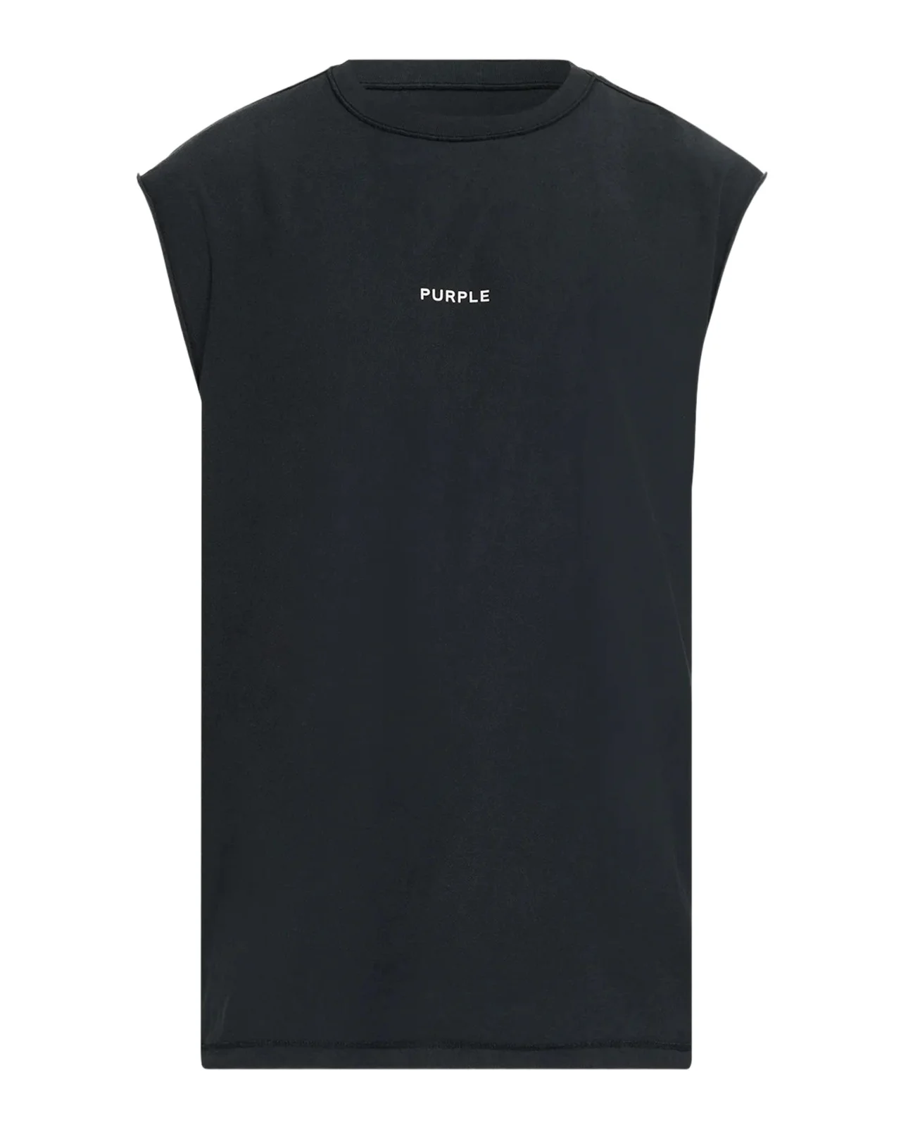 PURPLE Men's Logo Textured Cotton Muscle Tank