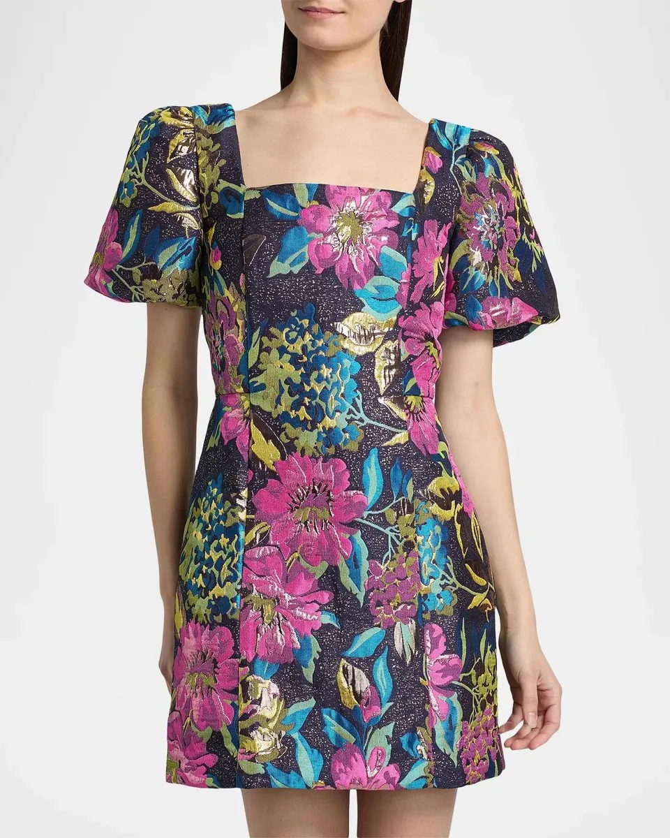 Lilly Pulitzer Booker Brocade Floral Minidress | Thumbnail 4 Lilly Pulitzer Booker Brocade Floral Minidress | Thumbnail 4
