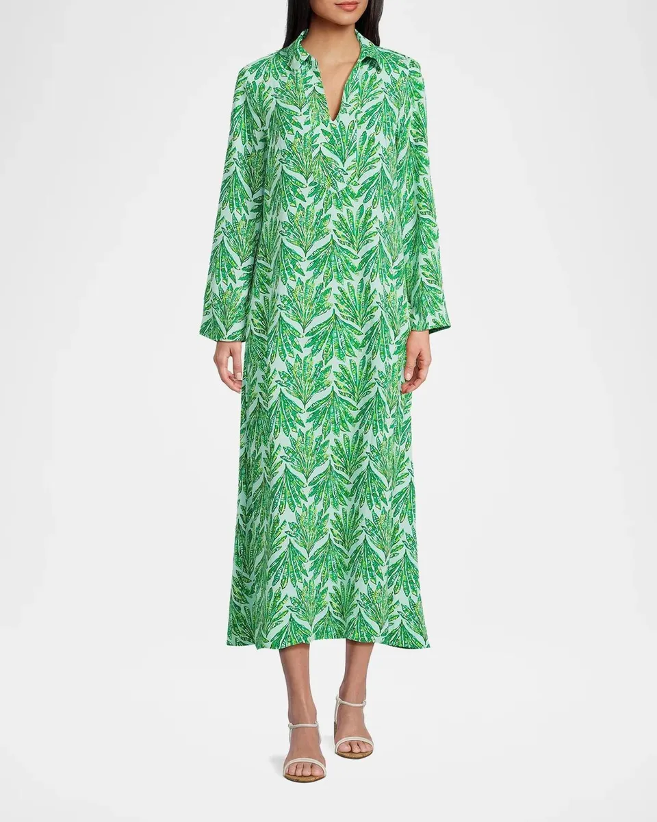 Lilly Pulitzer Simona Printed Straight Caftan-Style Maxi Dress | Thumbnail 2 Lilly Pulitzer Simona Printed Straight Caftan-Style Maxi Dress | Thumbnail 2