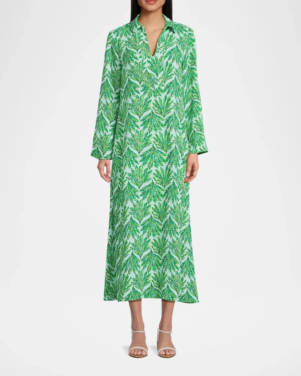 Lilly Pulitzer Simona Printed Straight Caftan-Style Maxi Dress | Thumbnail 4 Lilly Pulitzer Simona Printed Straight Caftan-Style Maxi Dress | Thumbnail 4