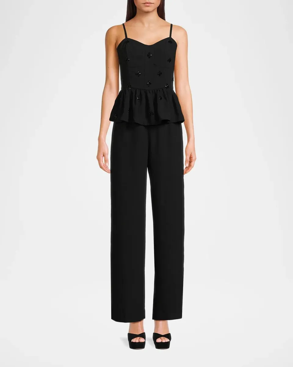 Lilly Pulitzer Luella Embellished Peplum Jumpsuit | Thumbnail 4