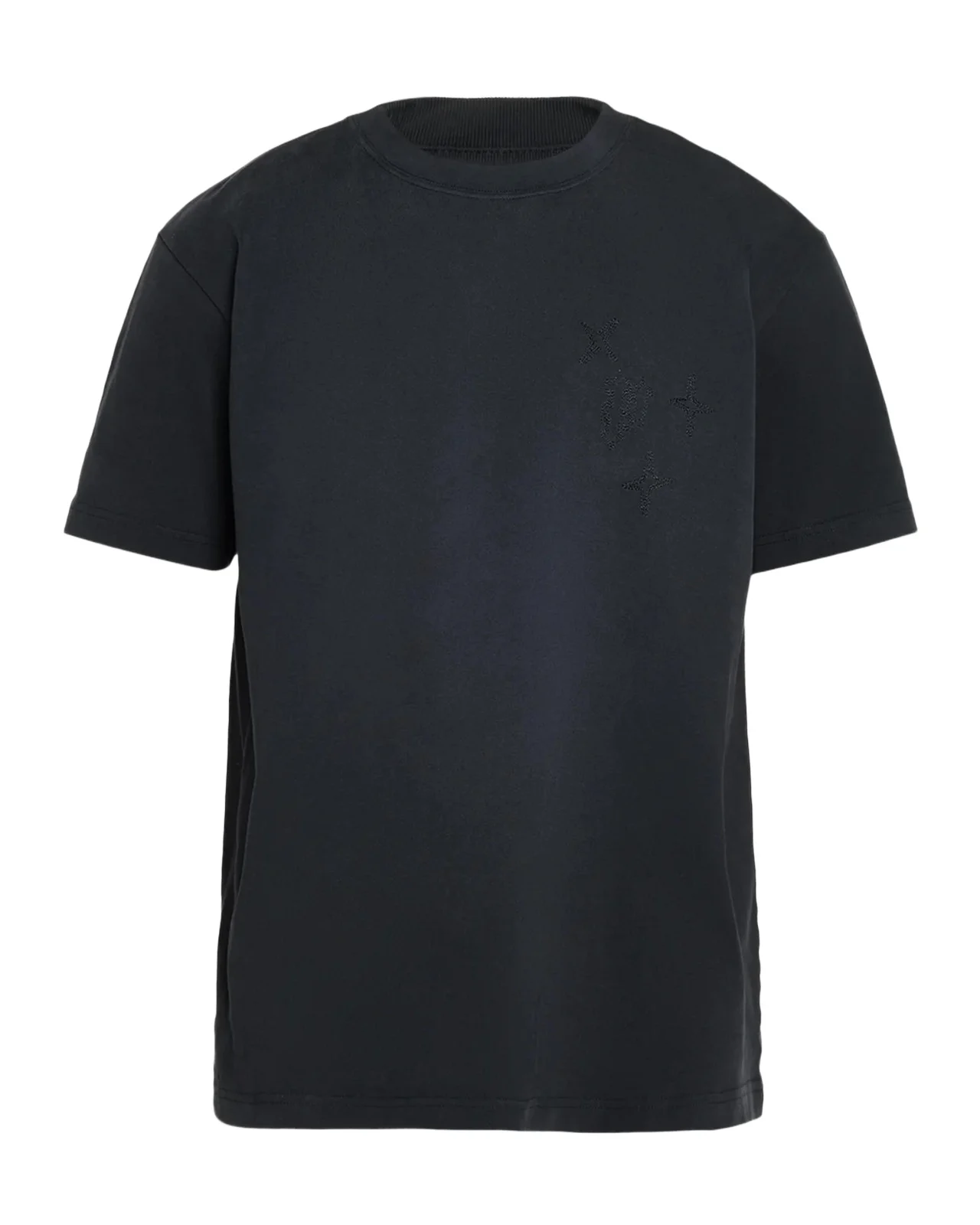 PURPLE Men's Embroidered Heavyweight Cotton Jersey Crewneck T-Shirt