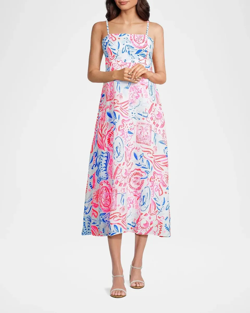 Lilly Pulitzer Jorgian Linen Midi-Dress | Thumbnail 2 Lilly Pulitzer Jorgian Linen Midi-Dress | Thumbnail 2
