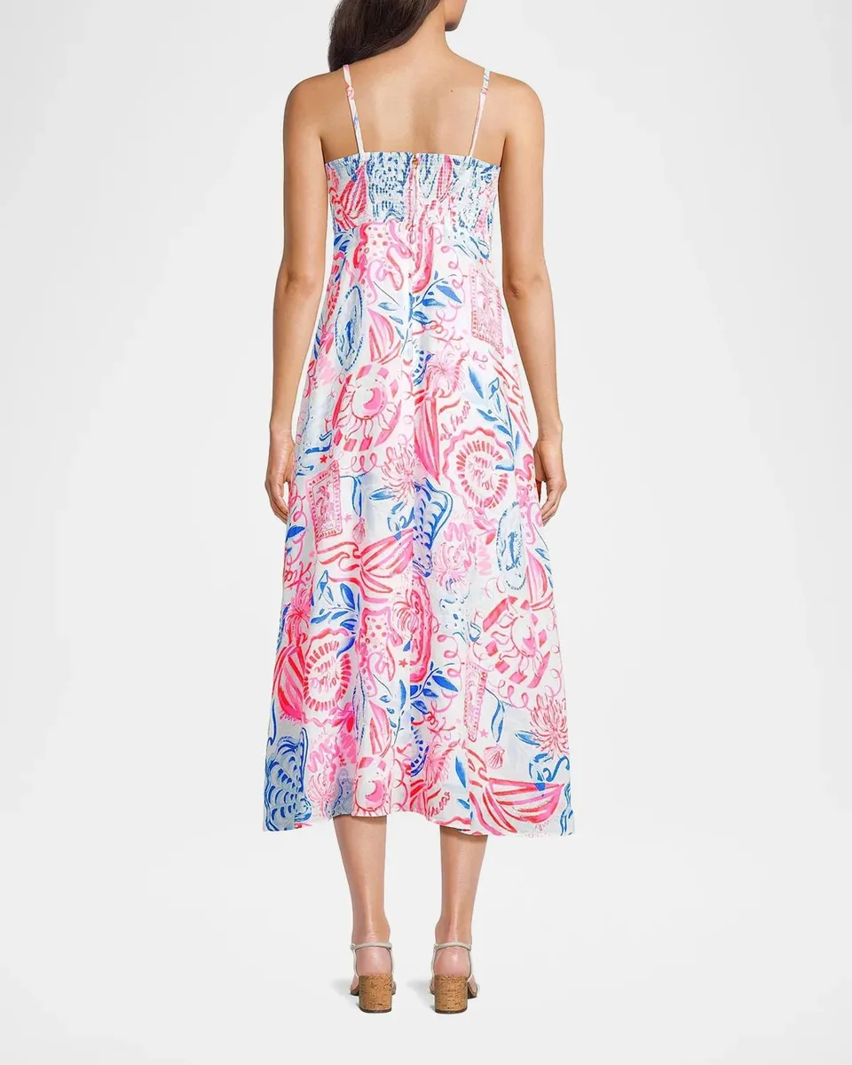 Lilly Pulitzer Jorgian Linen Midi-Dress | Thumbnail 3 Lilly Pulitzer Jorgian Linen Midi-Dress | Thumbnail 3