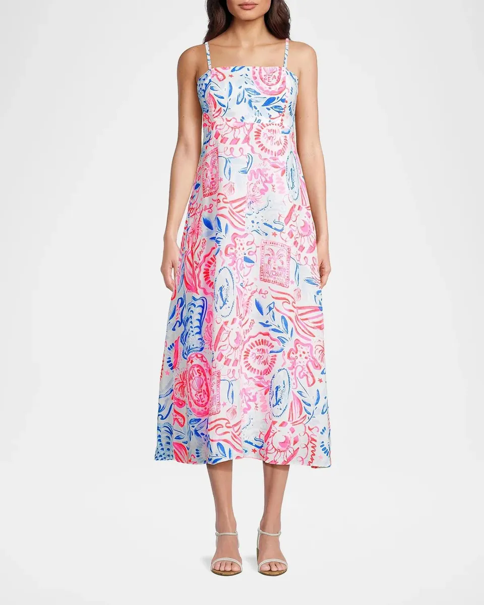 Lilly Pulitzer Jorgian Linen Midi-Dress | Thumbnail 4 Lilly Pulitzer Jorgian Linen Midi-Dress | Thumbnail 4
