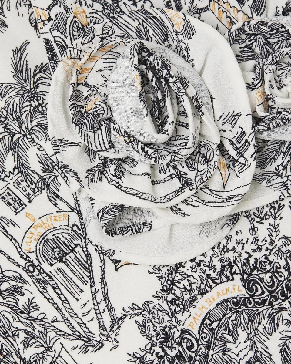 Lilly Pulitzer Lu Rosette-Cuff Toile Crêpe Minidress | Thumbnail 5