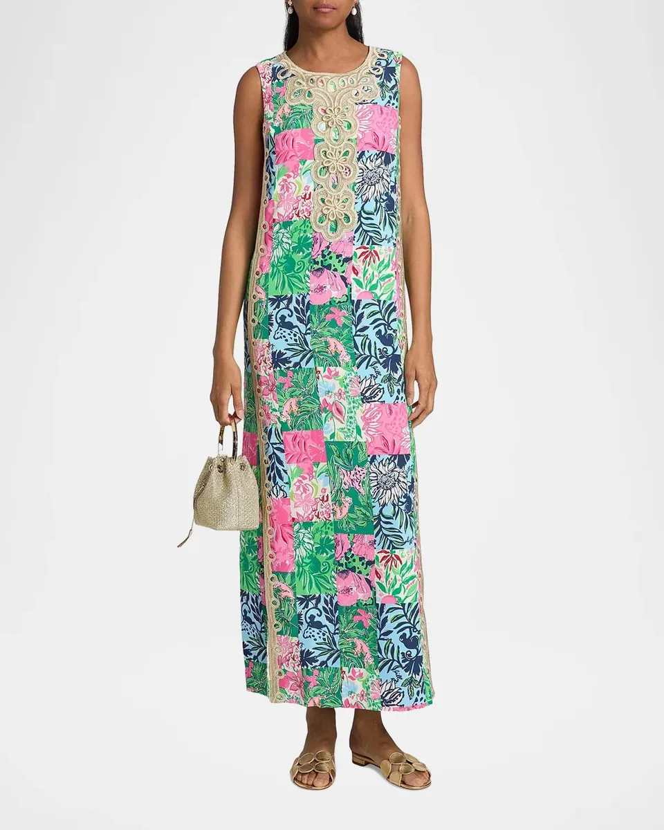 Lilly Pulitzer Edita Patchwork Print Maxi Dress | Thumbnail 2 Lilly Pulitzer Edita Patchwork Print Maxi Dress | Thumbnail 2