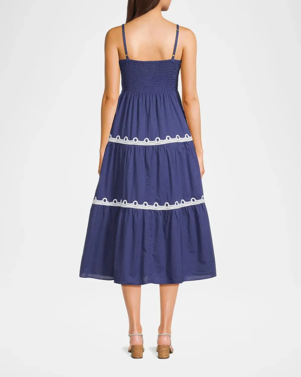 Lilly Pulitzer Zanna Cotton Embroidered Midi-Dress | Thumbnail 3