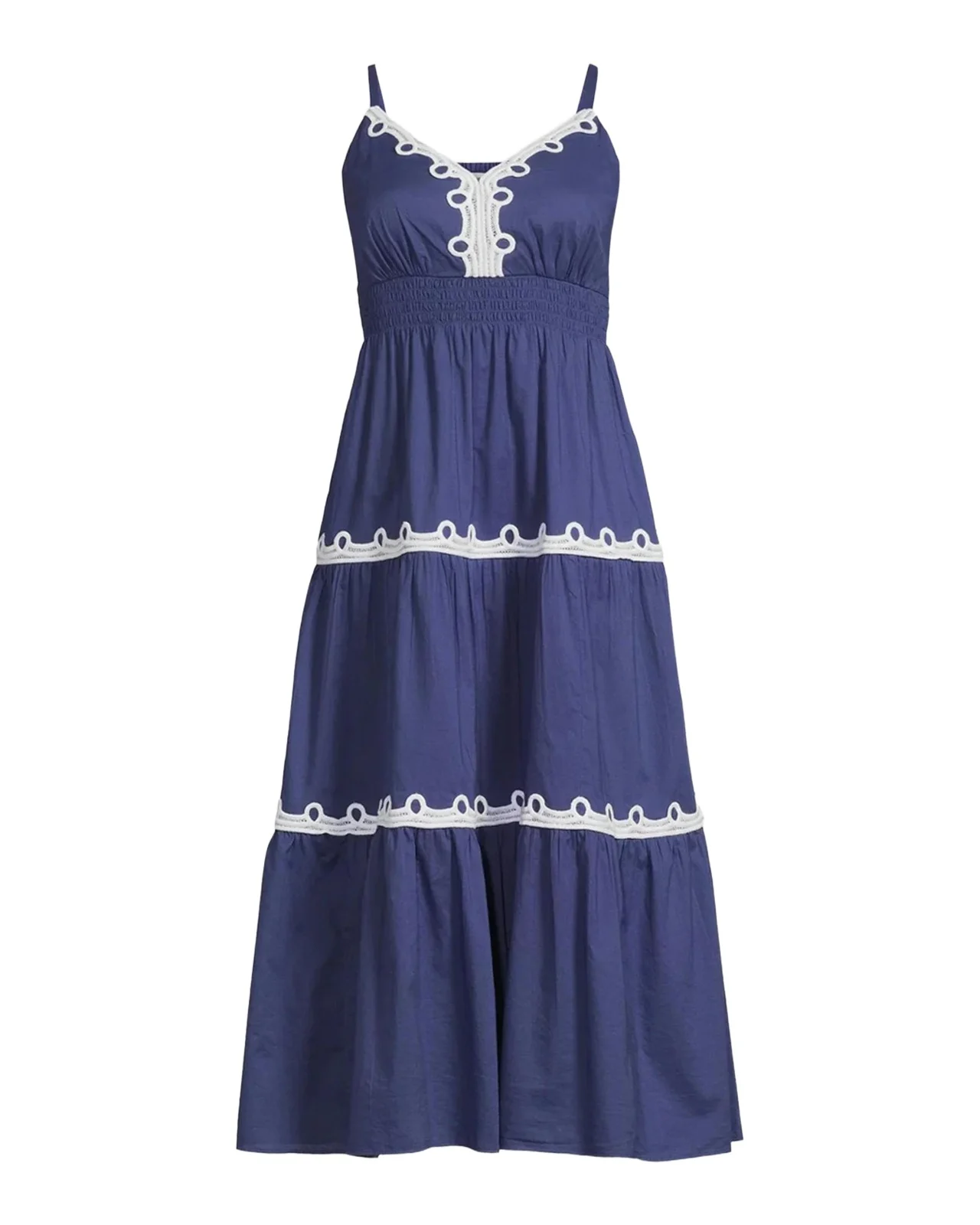 Zanna Cotton Embroidered Midi-Dress