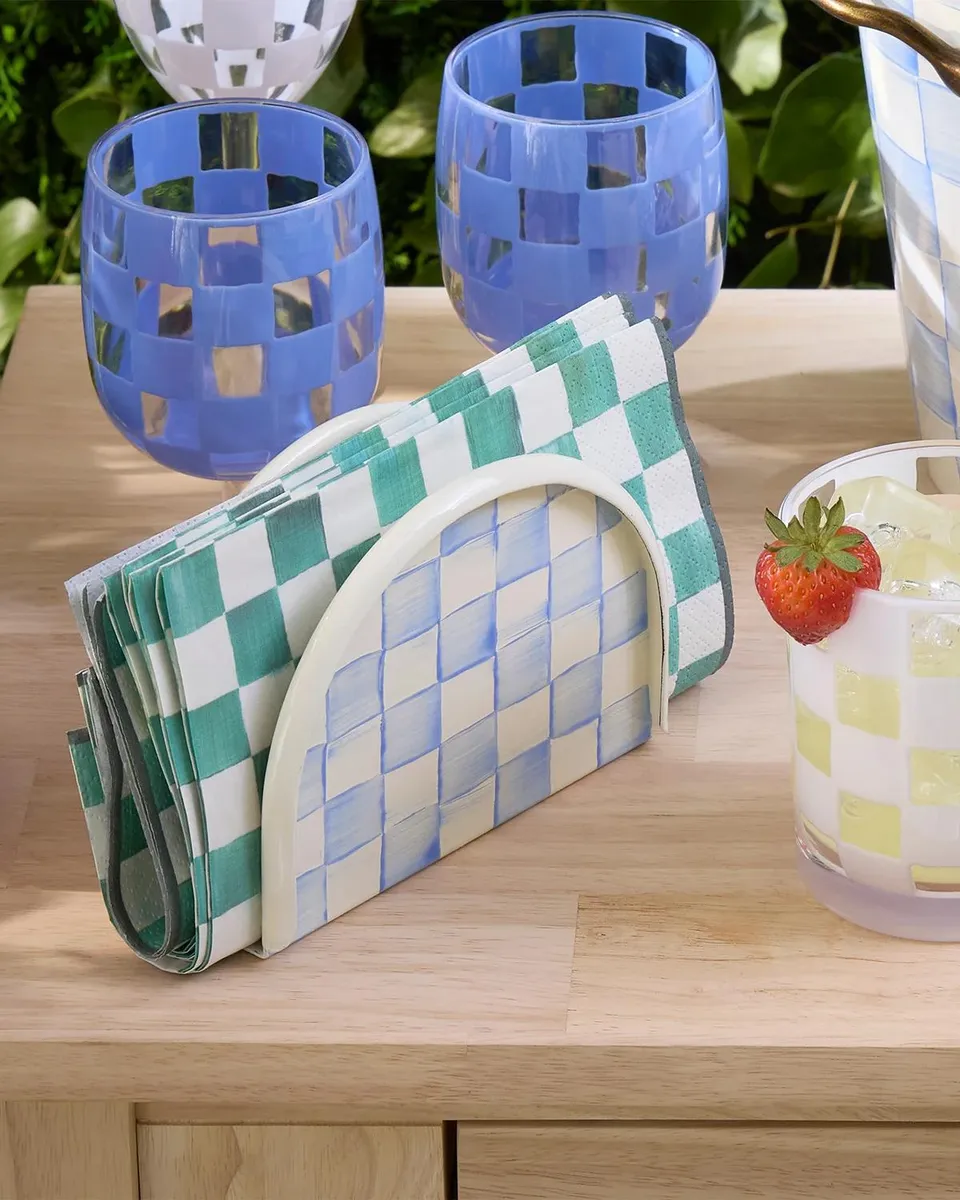 MacKenzie-Childs Sky Check Napkin Holder | Thumbnail 3