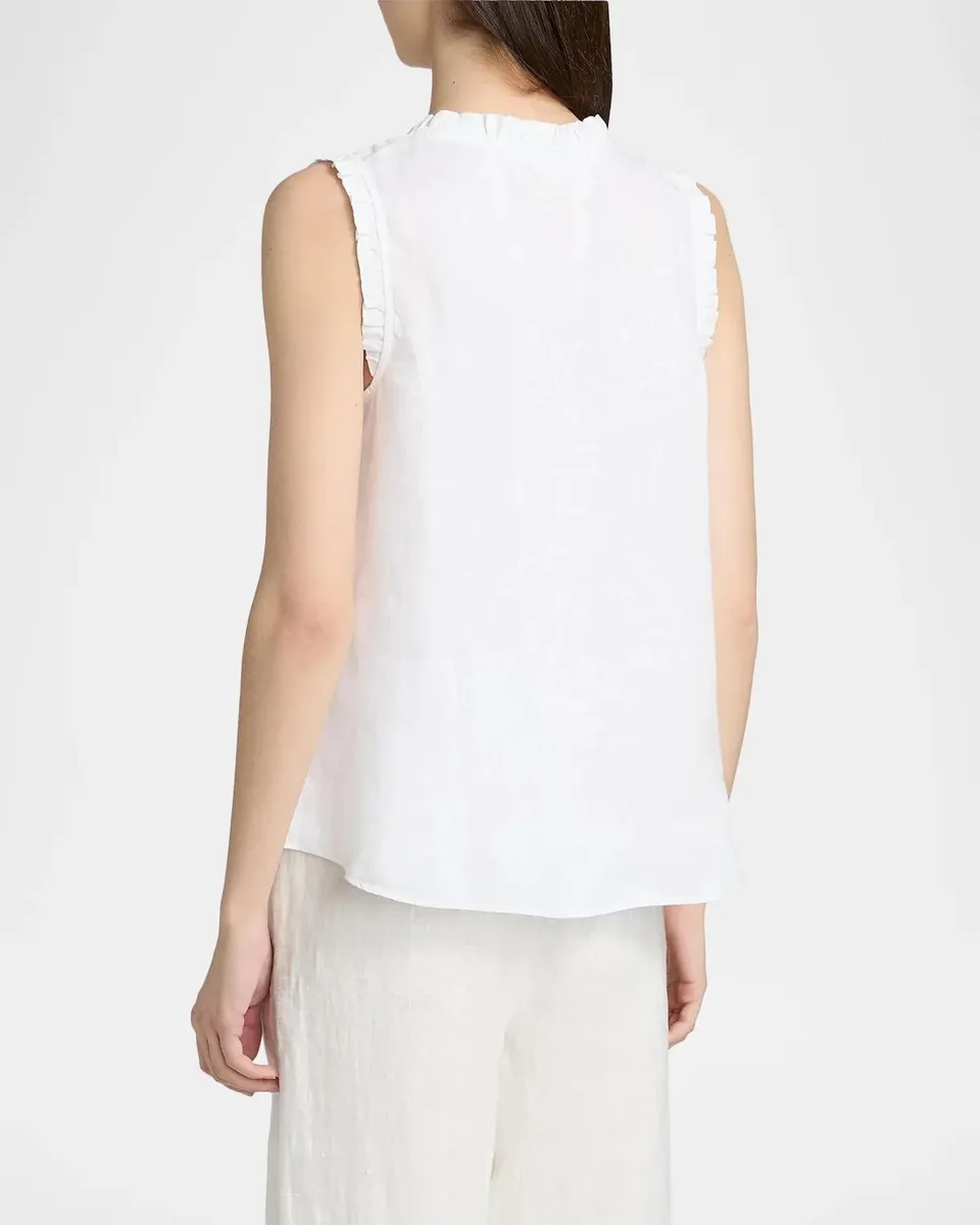 Lilly Pulitzer Kavalla Ruffled Linen Top | Thumbnail 3