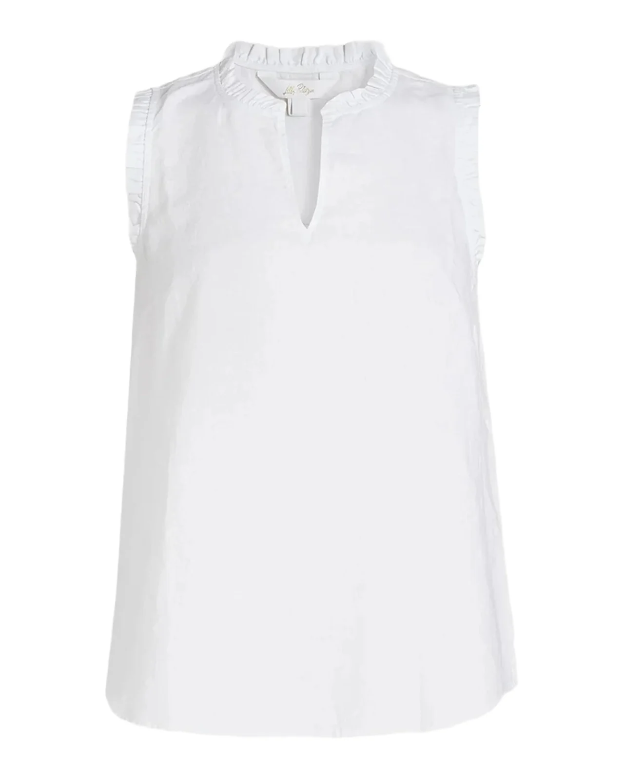 Lilly Pulitzer Kavalla Ruffled Linen Top