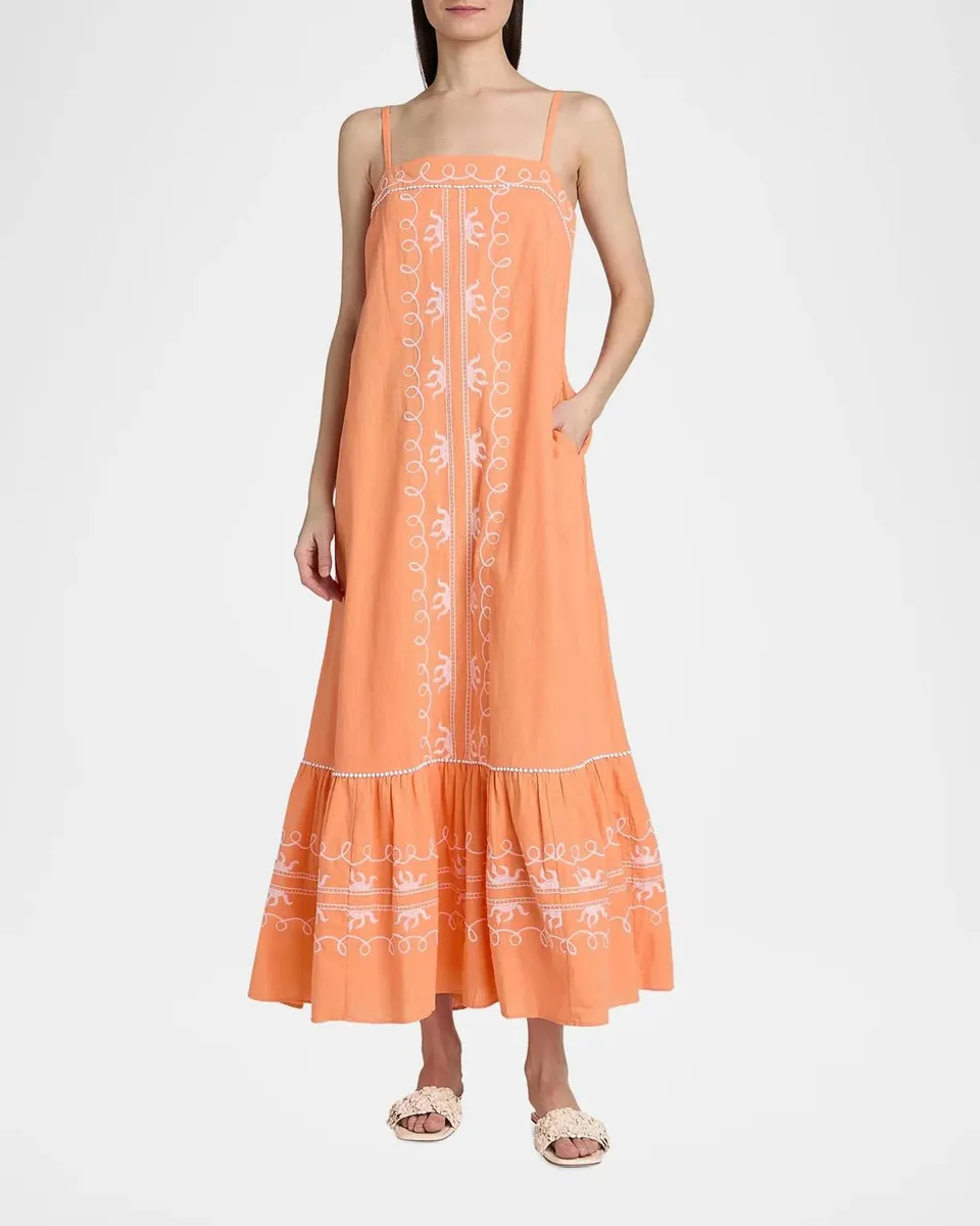 Lilly Pulitzer Rozalie Embroiderd Cotton Maxi Dress | Thumbnail 4 Lilly Pulitzer Rozalie Embroiderd Cotton Maxi Dress | Thumbnail 4