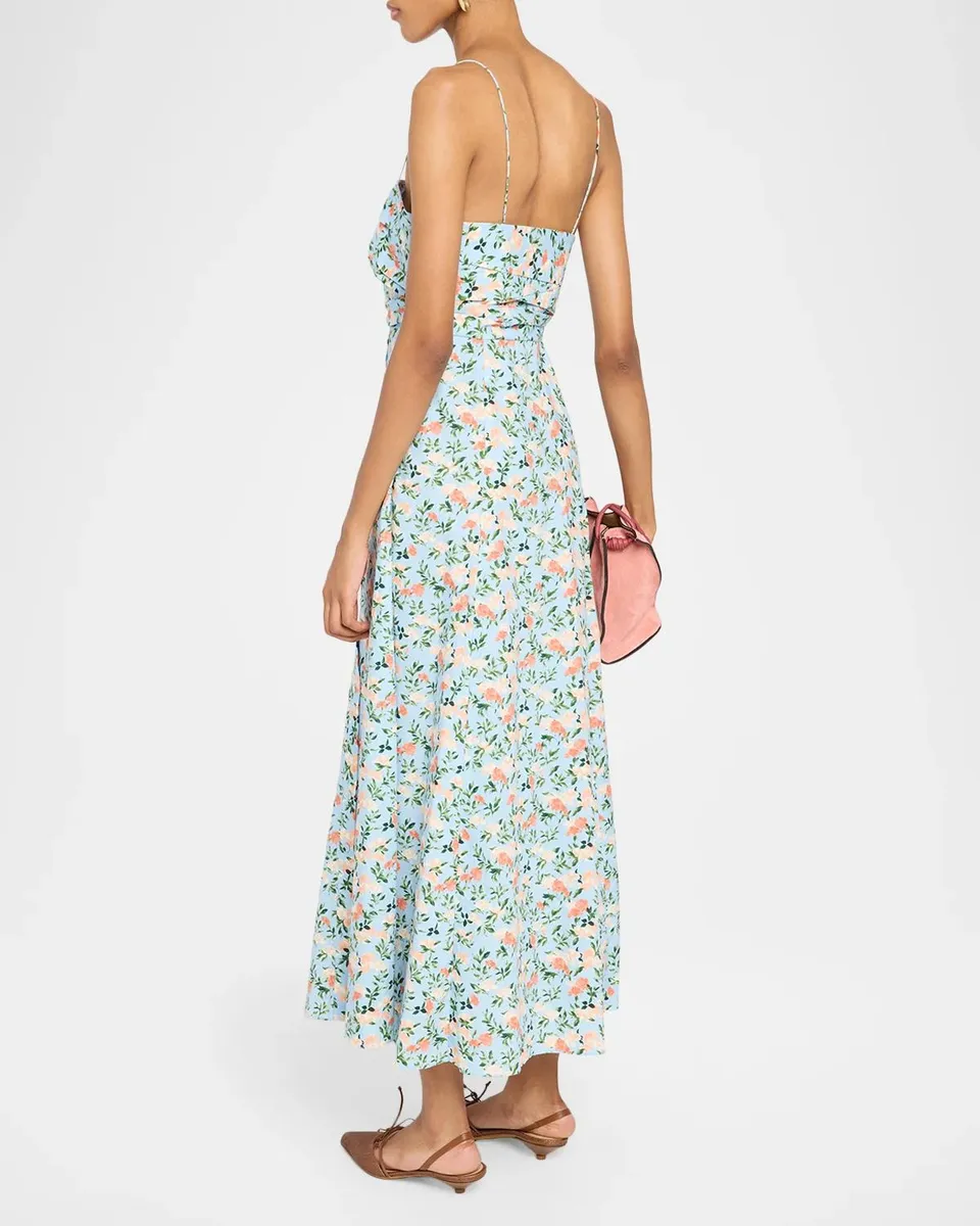 Ulla Johnson Anise Floral Cotton Poplin Cami MIdi Dress | Thumbnail 3 Ulla Johnson Anise Floral Cotton Poplin Cami MIdi Dress | Thumbnail 3