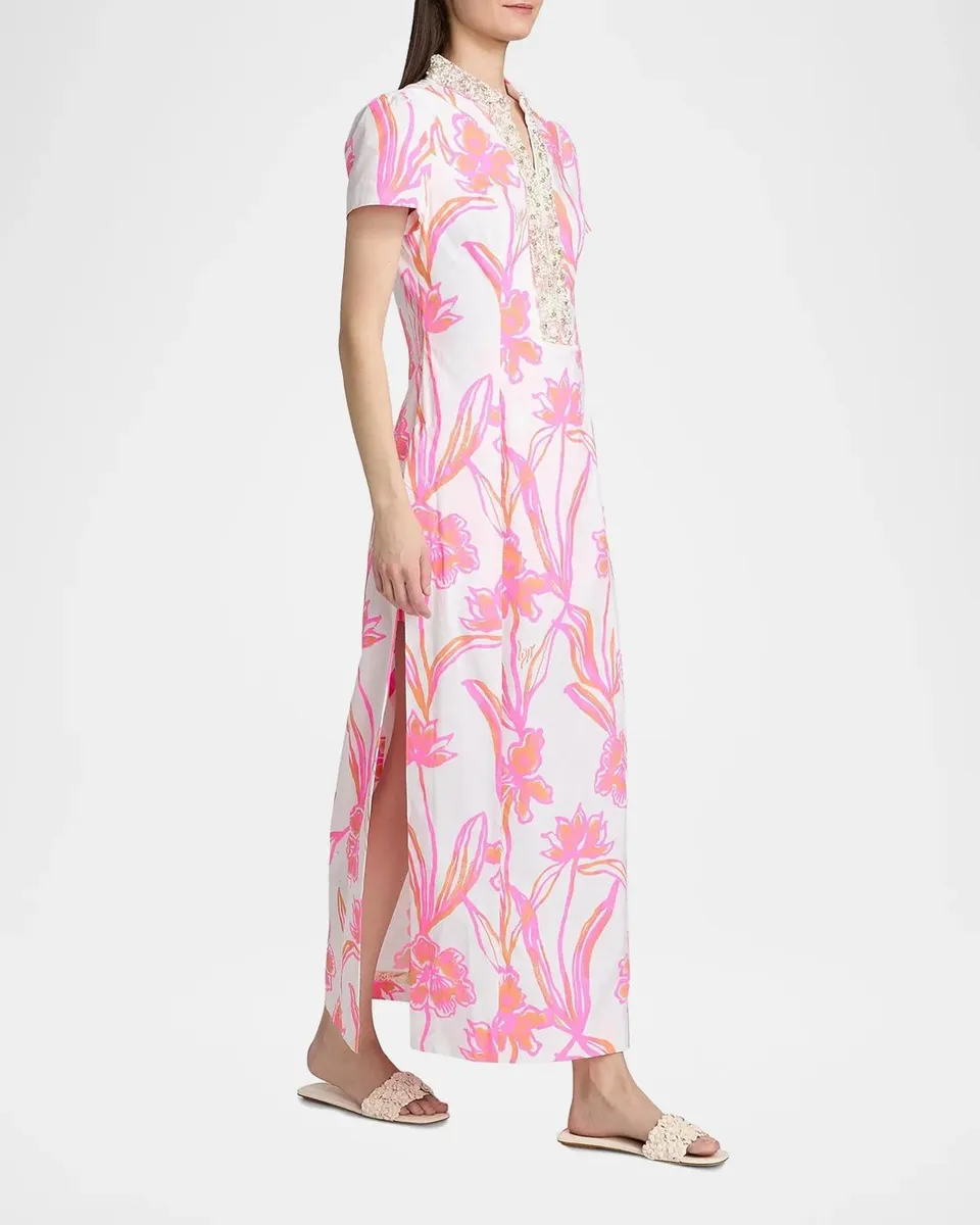Lilly Pulitzer Velora Embellished Floral Maxi Romper | Thumbnail 2