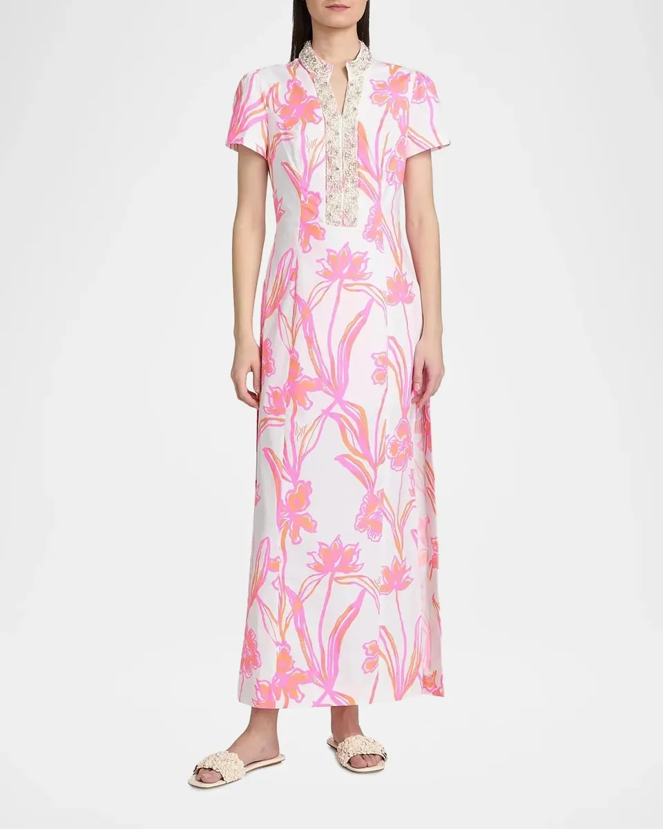 Lilly Pulitzer Velora Embellished Floral Maxi Romper | Thumbnail 4