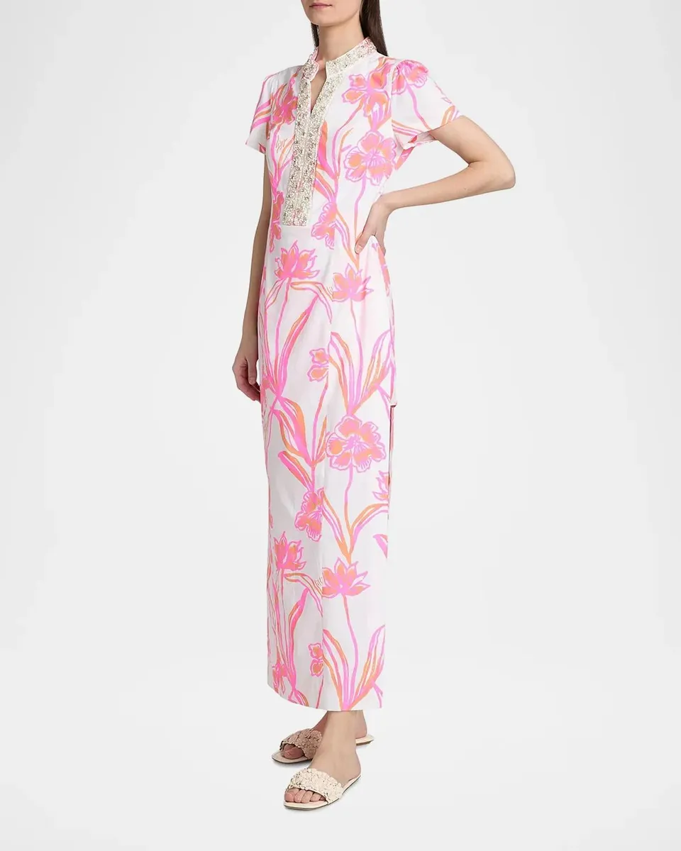 Lilly Pulitzer Velora Embellished Floral Maxi Romper | Thumbnail 7
