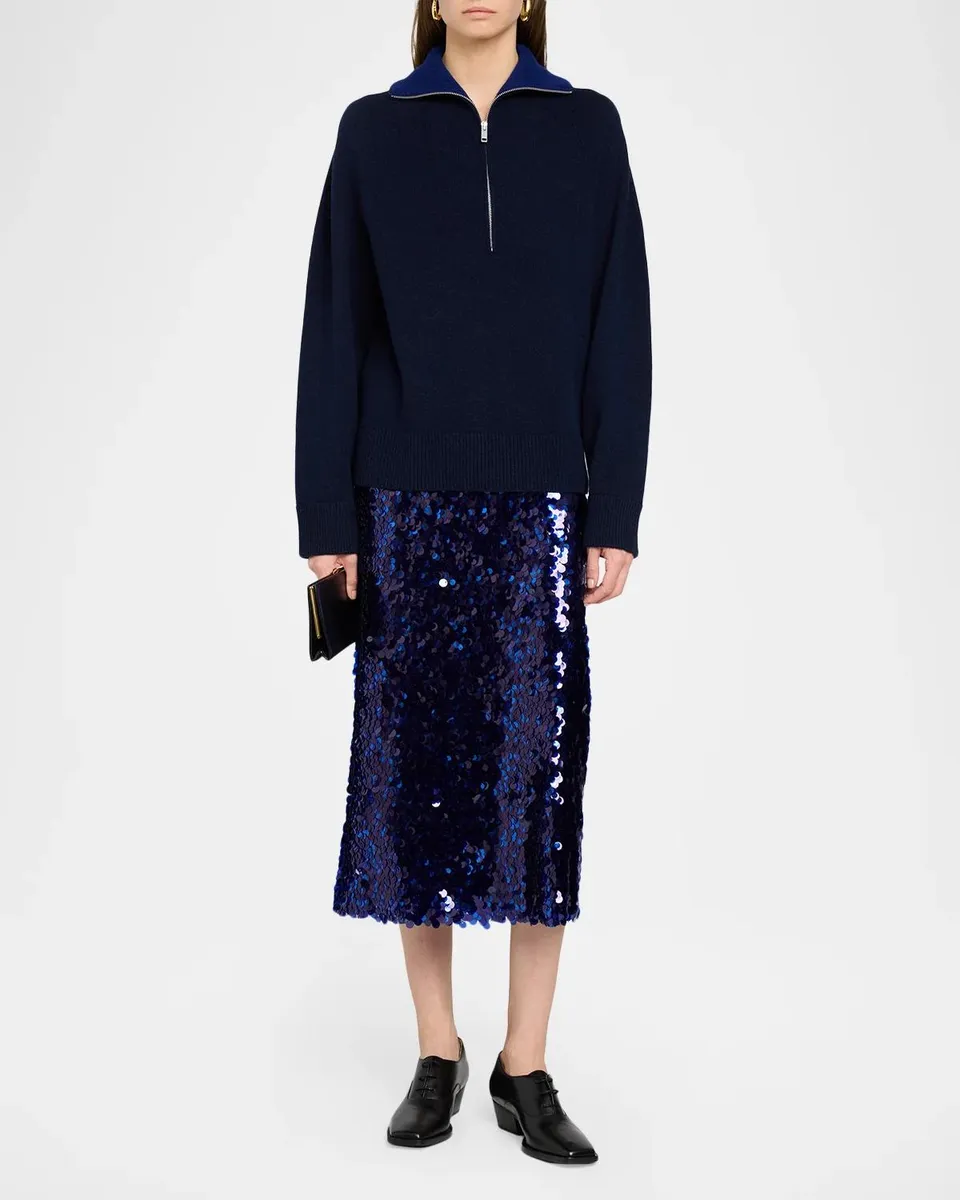 Vince Half-Zip Wool-Cashmere Sweater | Thumbnail 2 Vince Half-Zip Wool-Cashmere Sweater | Thumbnail 2