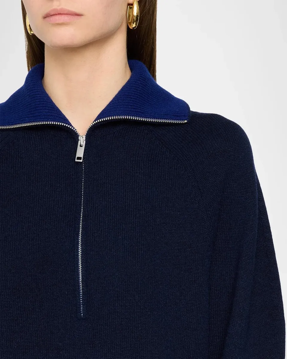 Vince Half-Zip Wool-Cashmere Sweater | Thumbnail 5 Vince Half-Zip Wool-Cashmere Sweater | Thumbnail 5