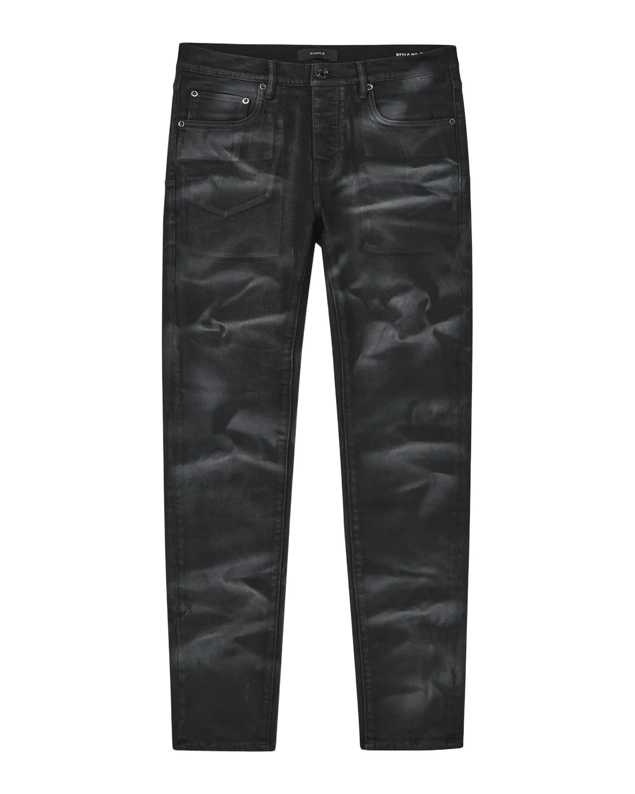 PURPLE Men's 3D-Printed Low-Rise Skinny Jeans