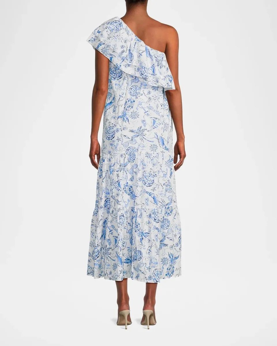 Lilly Pulitzer Mayella One-Shoulder Midi-Dress | Thumbnail 3 Lilly Pulitzer Mayella One-Shoulder Midi-Dress | Thumbnail 3