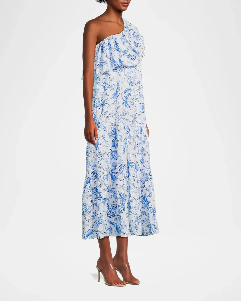Lilly Pulitzer Mayella One-Shoulder Midi-Dress | Thumbnail 6 Lilly Pulitzer Mayella One-Shoulder Midi-Dress | Thumbnail 6
