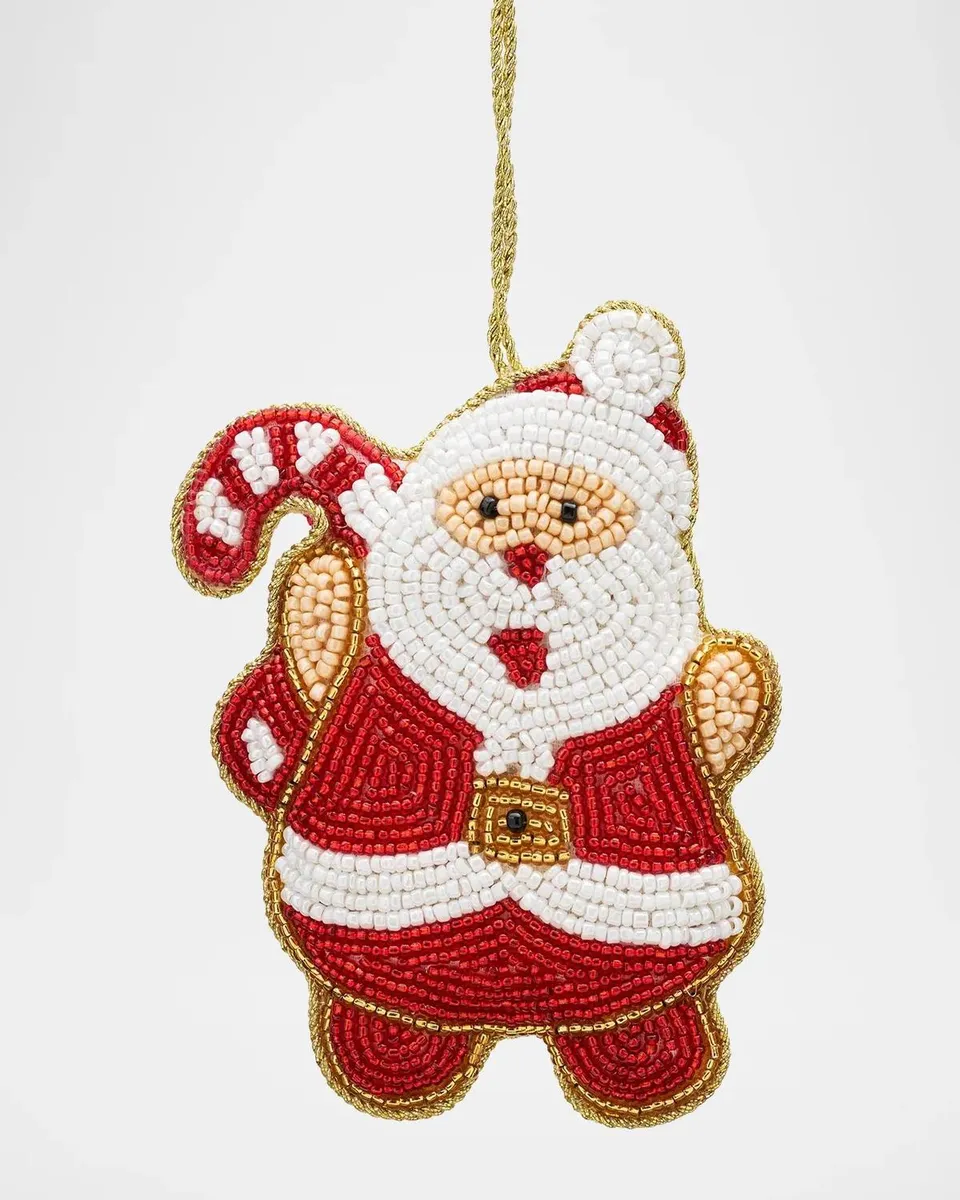 Sudha Pennathur Santa Beaded Ornament | Thumbnail 2 Sudha Pennathur Santa Beaded Ornament | Thumbnail 2