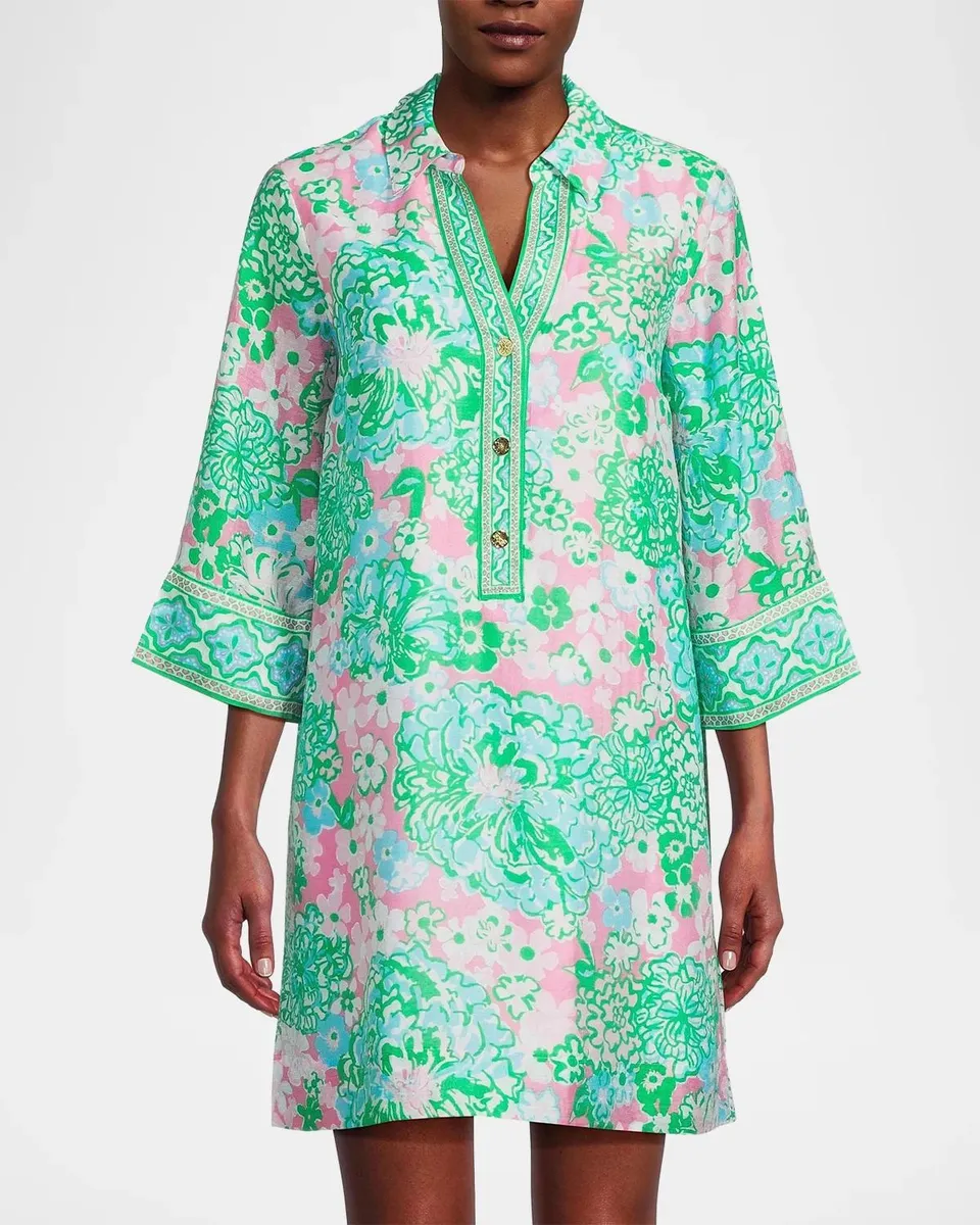 Lilly Pulitzer Daphnie Plumes in Bloom Tunic Dress | Thumbnail 4 Lilly Pulitzer Daphnie Plumes in Bloom Tunic Dress | Thumbnail 4