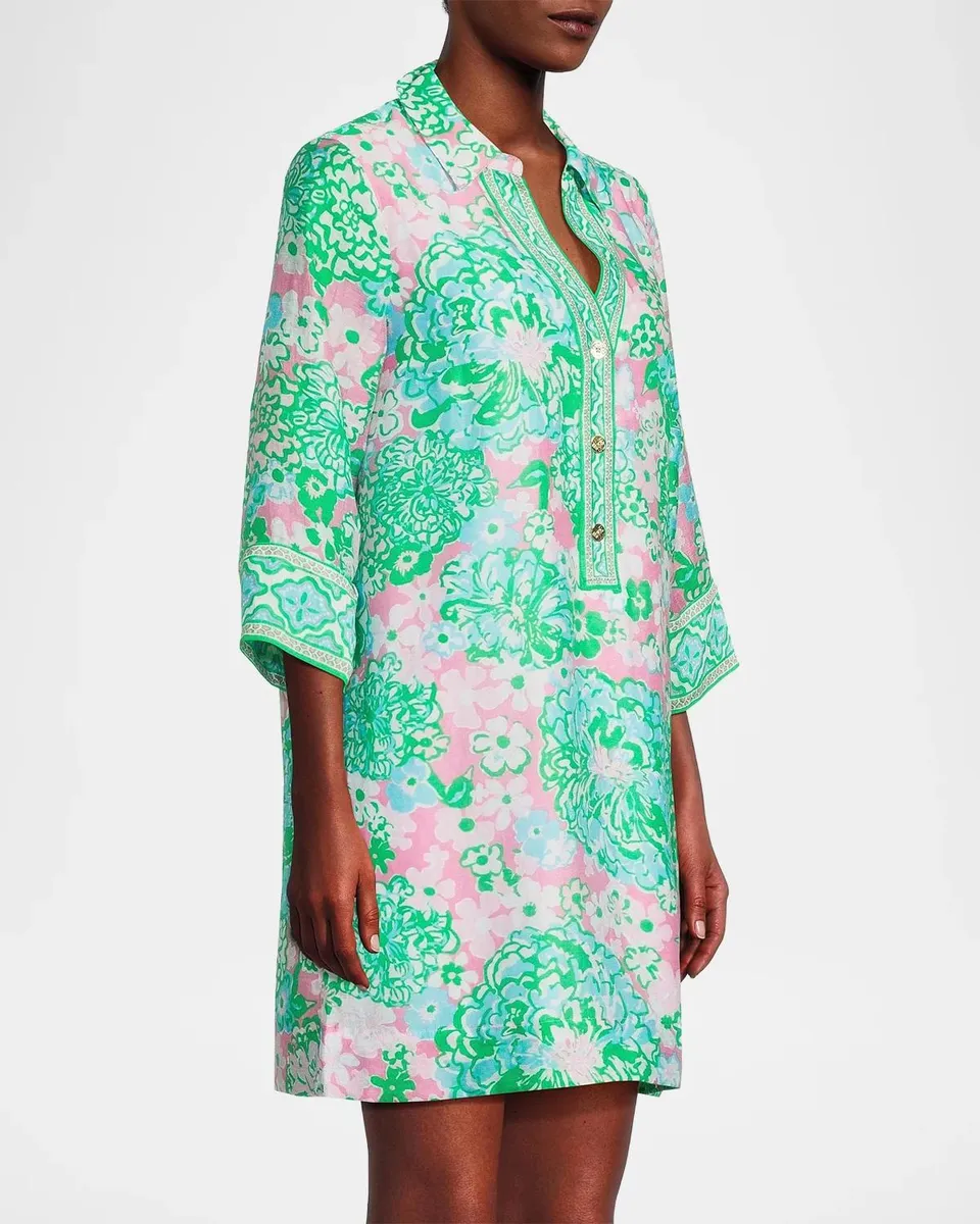 Lilly Pulitzer Daphnie Plumes in Bloom Tunic Dress | Thumbnail 6 Lilly Pulitzer Daphnie Plumes in Bloom Tunic Dress | Thumbnail 6