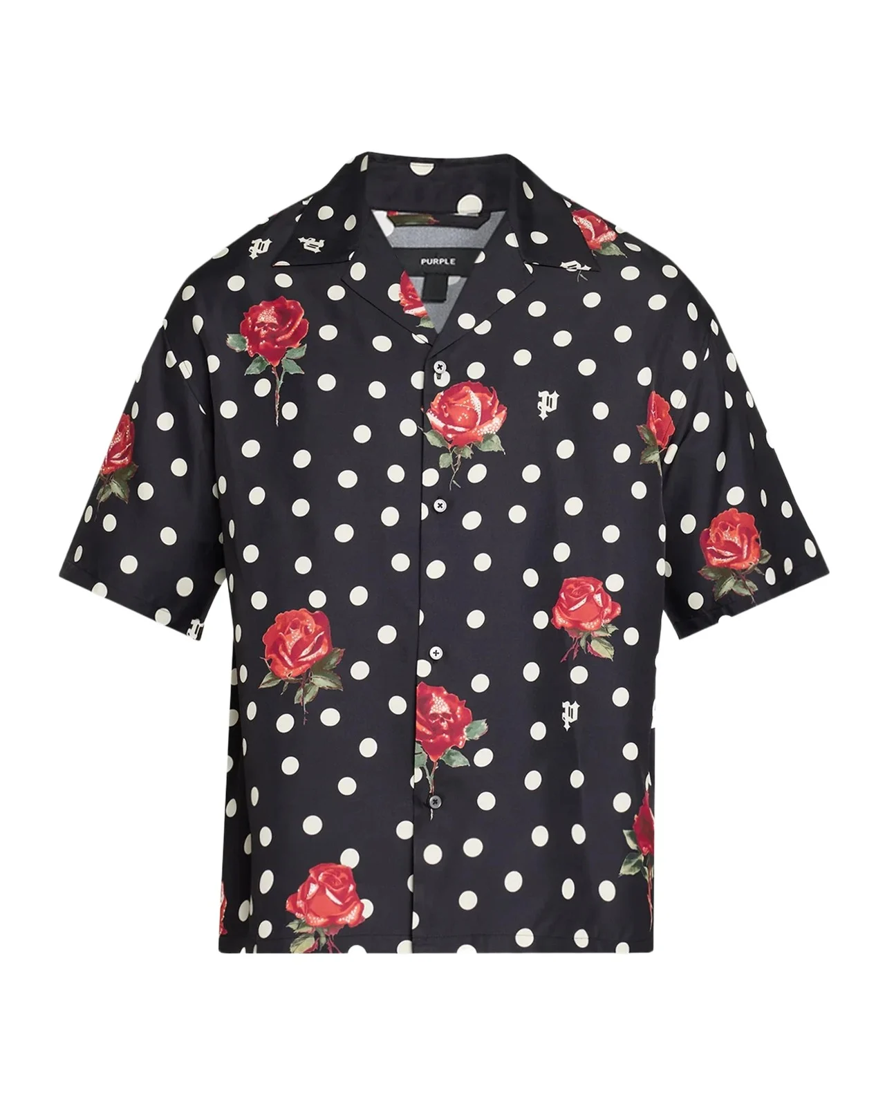 PURPLE Men's Printed Silk-Blend Camp Shirt