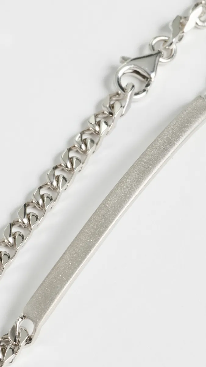 Miansai 3mm Matte Sterling Silver ID Chain Bracelet | Thumbnail 4 Miansai 3mm Matte Sterling Silver ID Chain Bracelet | Thumbnail 4
