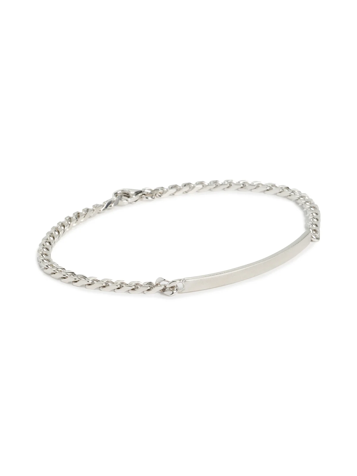 Miansai 3mm Matte Sterling Silver ID Chain Bracelet