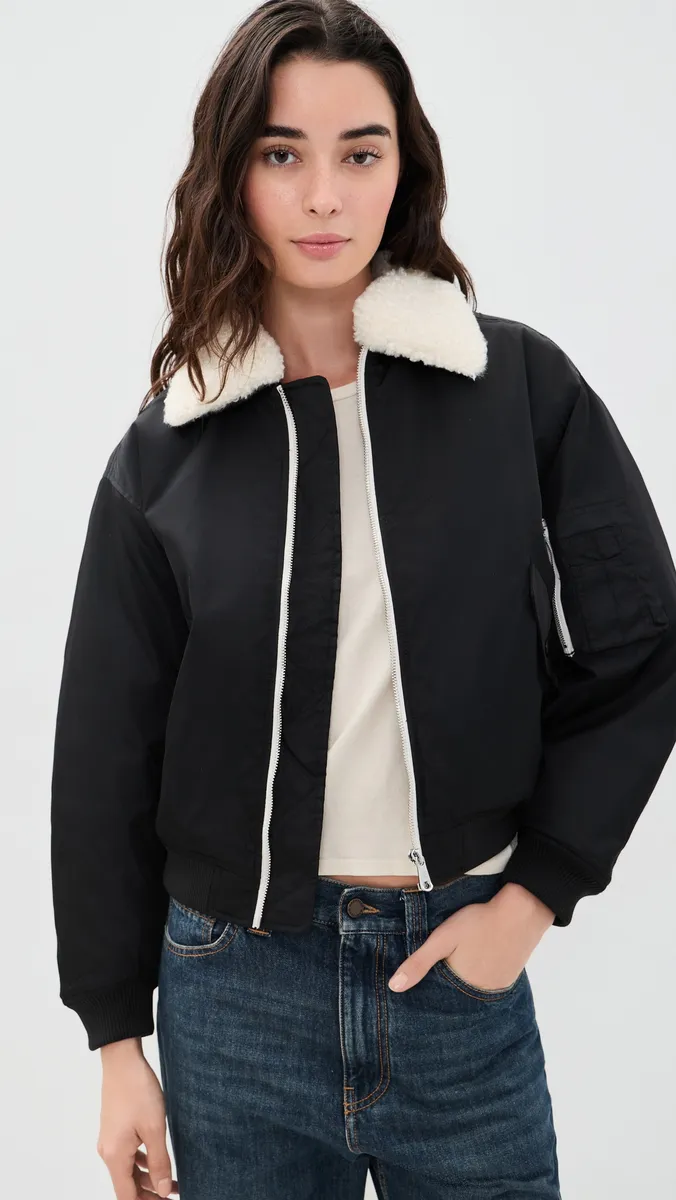 ÉTERNE Riggins Bomber Jacket | Thumbnail 2 ÉTERNE Riggins Bomber Jacket | Thumbnail 2